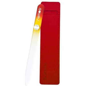 REMOS Nagelvijl van echt gehard glas met dubbelzijdig slijpervlak (Rood-Oranje)