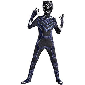 MODRYER Avengers cosplay kostuum Black Panther jumpsuit Halloween verkleedkleding bodysuit superhelden onesies kinderen podiumshow kleding rekwisieten (volwassenen/L/180 cm, Black Panther)