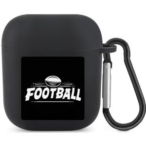 Voetballer Gift Leuke Case voor AirPods 2&1 Schokbestendige Beschermende Hoofdtelefoon Gevallen Cover Met Sleutelhanger Voor Mannen Vrouwen