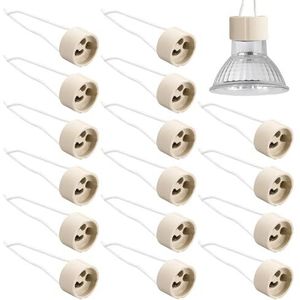 gu10 lamphouder met 12 cm draad: 30 stuks fitting LED halogeen keramische sokkel 2 A, 0 - 300 W, 0-250 V, 0 - 600 ℃