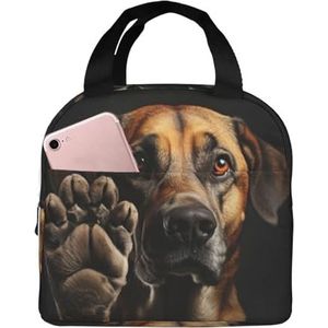 Hond Dier Pet Paw Print Lunch Bag Geïsoleerde Lunch Box Tas Herbruikbare Tote Tas Voor Vrouwen Mannen Werk Kantoor Reizen
