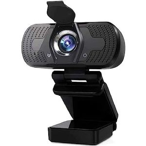 Webcam, Webcam 1080P Full HD Web Camera Met Microfoon Web Cam 1080p for PC Computer Laptop Desktop USB Camara Web,voor livestreaming, videogesprekken en conferenties(W8 with cover)