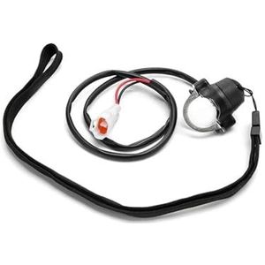 Motorfiets Stuurstart Stop-knop Voor KAWASAKI Voor SUZUKI Motorfiets Motor Noodstopschakelaar Magnetische Kap Met Polsband Stop AAN UIT(Black)