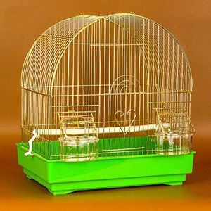 Vogelhuisjes Opknoping vogelkooi for kleine Papegaai Conure Finch Canarische Budgie Lovebird Bird Cage, Portable klein formaat Vogels Kooi Pet Products Flight Cage (Color : Green)