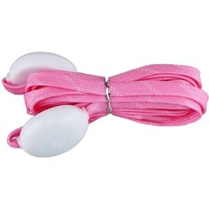 BOSREROY LED Nylon Lichtgevende Schoenveters Unisex Modieuze Sneaker Accessoires Schoenveters Eenvoudige Gloeiende Draagbare Voor Vrouwen, roze, 5