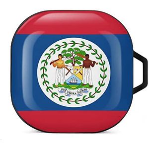 Vlag van Belize oordopjes hoesje compatibel met Samsung hard shell beschermhoes zwart-stijl