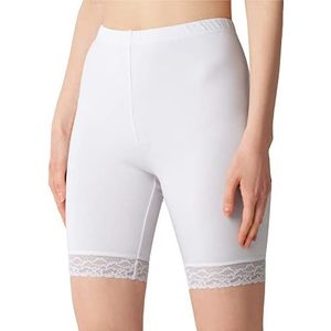 Bellivalini Dames Korte Legging met Kant BLV50-216 (Wit, 3XL)