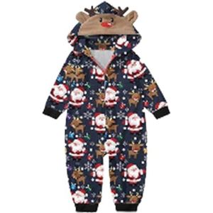 Kerstpyjama voor bijpassende familiesets - Bijpassende pyjamaset met capuchon en lange mouwen met patronen,Kerstpyjama voor familie, tieners, volwassenen, familiecadeau