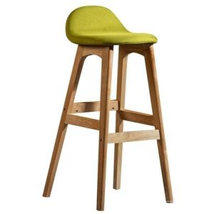 Eikenhouten barkrukken Home Barstoel Lage rugleuning Hoge kruk Eenvoudige barkrukken Ergonomisch ontwerp Hoge stoelen Gemakkelijk schoon te maken