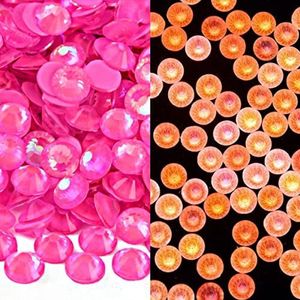 Glitter Lichtgevende Opaal Niet Strass Kristallen Nagels Strass voor Jurk Nagel Charmes Nail Art Diamond-Lt.Pink Opal,SS6-1440pcs