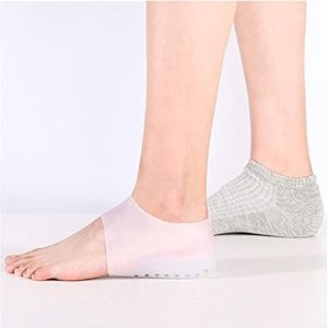 1 Paar Siliconen Onzichtbare Hoogte Verhoog Binnenzool, Hiellift Binnenzool Pad Foot Reinforcer Antislip Hoogmakende Sokken for Mannen Vrouwen (Color : 1, Size : 2.5CM)