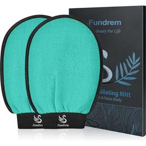 Exfoliërende handschoenen 2 stuks, exfoliërende lichaamsscrubber voor bad douche exfoliatie, body sccrub exfoliator loofah-spons voor dode huidverwijderaar, Koreaanse exfoliërende handschoen (groen)