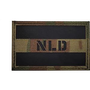 Holland Reflecterende IR Vlag Patch NLD Tactische Infrarood Nederland Patches Militaire Moreel Embleem Loop Haak Bevestiging Naai Op Schouder Armband Applique Badge