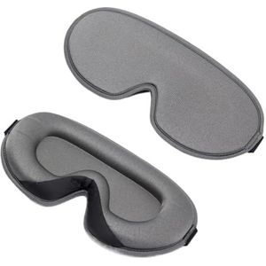 Oogmaskers, 3D Zijden Oogmasker Pak Van 2 Veelkleurig(Grey)