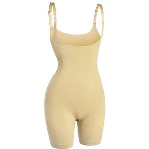 Shapewear For Dames Tummy Control Butt Lift Jumpsuits Beeldhouwen Body Shaper Taille Trainer Dij Slimmer (Kleur : Skin, Maat : M/L)