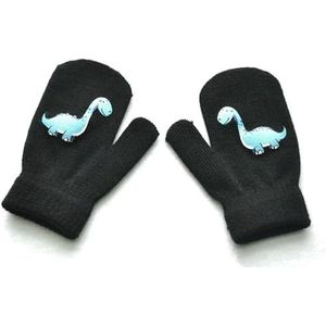 RUNSIBA 1-3Y Kids Winter Thicken Pluche Warme Handschoenen Voor Jongen Meisje Student Nieuwe Dinosaurus Solid Outdoor Fietsen Skiën Handschoenen