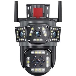 Beveiligingssysteem, 12MP 6K IP-camera Drie schermen 8X zoom Draadloze buitenbeveiligingscamera Ai Tracking 4K CCTV Cam WiFi-bewakingscamera's(12MP 6K Add 32G)