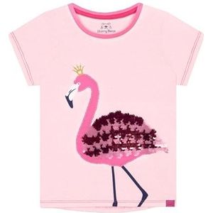 Harry Bear Meisjes T-shirt | Flamingo Shirt Met Pailletten | Schattige T-shirts Voor Meisjes | Zomerkleding Voor Kinderen | Roze 116