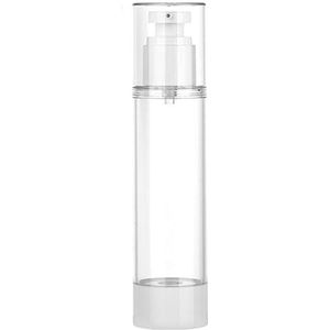 15-100ml Clear Airless Cosmetische Crème Fles Lege Reizen Grootte Dispenser Zonder lucht Flessen 30ml