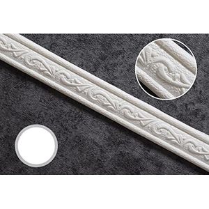 Behangrandstickers, Behangranden for muren, decoratieve randen for plafonds in de badkamer, woonkamer en keuken(White 4)
