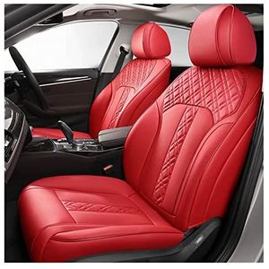 Stoelhoezen Beschermhoezen Auto Lederen Bekleding Custom Voor Mitsubishi Voor Pajero Voor Outlander Ex Voor Asx Voor Grandis Voor Eclipse Voor Cross Voor Galant Voor Lancer Voor Zinger(Rood,One Size)