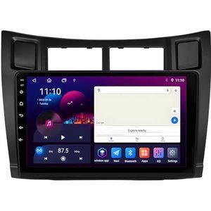 Android 13 GPS Navigation Stereo voor Toyota Yaris 2005-2012 9 Inch 2 Din Touchscreen Auto Radio met CarPlay AHD Omgekeerd beeld Bedieningselementen op het stuur GPS navigatie(S1 1G+32G)