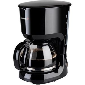 Korona 10330 koffiezetapparaat, zwart, glazen kan, 10 kopjes filterkoffie, 1,25 liter, 750 watt, warmhoudplaat, automatische uitschakeling, anti-druppelfunctie