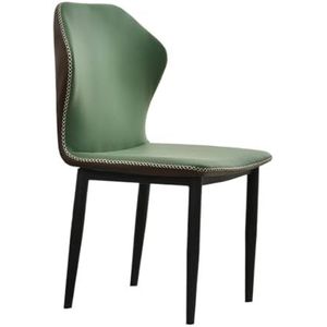 Eetkamerstoelen Leren eetkamerstoel Moderne stoel Brede rugstoel Comfortabele gestoffeerde keukenstoel Vrijetijdsstoel Kleedstoel voor Thuiskeuken en Café-bar (Color : F)