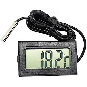 Mini LCD Digitale Thermometer Hygrometer Gauge Tester Probe Incubator Aquarium Temperatuur Vochtigheid Meter Sensor Detector(Square Black-01)