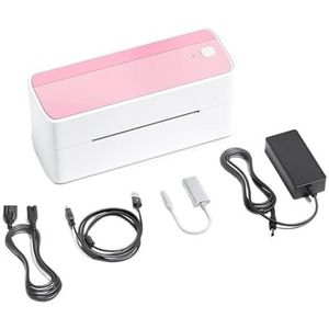 Thermisch Printer 118 Mm PM-241 Verzendlabelprinter Bluetooth Draadloze Thermische Labelprinter Duidelijk Snel(Pink)