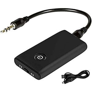 Adapter Bluetooth 5.0 Zender, 2-in-1 mini draadloze zenderontvanger, bluetooth 5.0 zender en ontvanger voor hoofdtelefoon, hifi luidspreker, radio, auto, tv, pc, laptop, tablet, MP3/MP4
