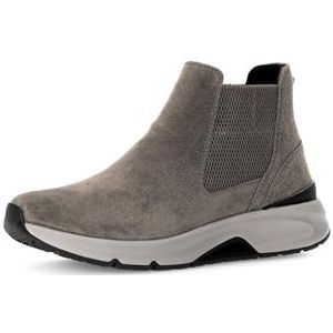 Gabor - Rollingsoft - Chelsea-boots - Taupe - Sleehak - Ritssluiting