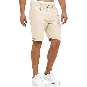 Indicode Heren Cuba Chino Shorts | Korte broek met 5 zakken Fog S