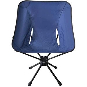 Campingstoel Tuinstoel Outdoor Klapstoel Camping Stoel 360 Graden Draaibare Lounge Stoel Licht Draagbare Vissen Stoel Aluminium Stoel Klapstoel Strandstoel(Blue)