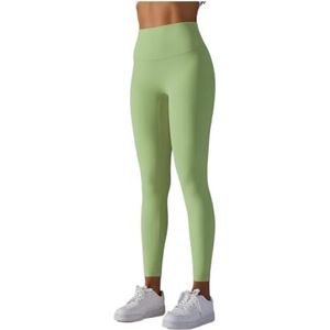 OXOLAMRIN Yogalegging voor dames, yoga- en fitnessleggings, geschikt voor hardlopen, fietsen, fitness, meerkleurig, verschillende maten, lichtgroen, XS