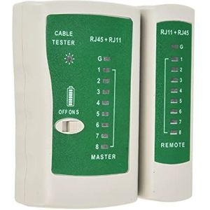 Kabeltester, RJ45/11-lijndetector Multifunctionele stal voor bouwplaats voor inspectie van netwerklijnen