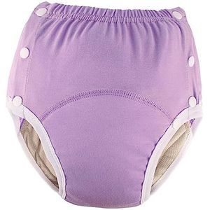 Herbruikbare Volwassenen Doek Luiers Wraps Incontinentie Broek Snel Te Bewijzen Paars