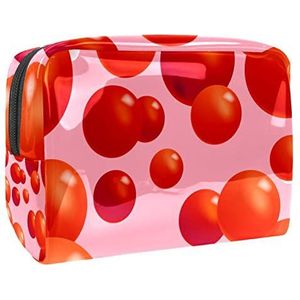 Cosmetische tas voor dames,kleine make-uptas voor portemonnee,Oranje bal moderne ruimte,Cosmetische reistas,make-uptasje