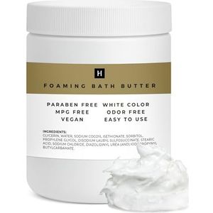 HalalEveryDay Badboterbasis van geslagen schuim, smoothiezeep, 1 pond, veganistisch, pure premium kwaliteit, peeling, bodydouche, scheerwater