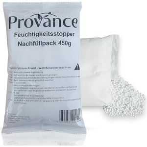 Set van 4 luchtontvochtigers granulaat als navulverpakking, ontvochtiger granulaat 450 g als kamerontvochtiger droger, schimmel- en geurbescherming, € 9,10 - 2,75/kg (4 stuks)