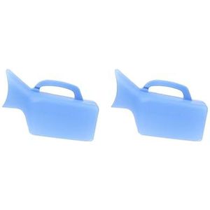 2 Set herbruikbare wasbare draagbare urinoirfles voor gehandicapte oudere vrouwen blauw, 1000 ml