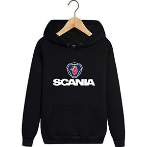Mannen Sweatshirt Hoodie Voor Scania Print Lange Mouw Trui Casual Sportkleding Met Zakken Hooded Lente Herfst Tops Tieners Gift-black||XL