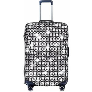 Amrole Bagage Cover Koffer Cover Protectors Bagage Protector Past 18-30 Inch Bagage Spookhuis, Zilveren pailletten Sparkle Patroon, M