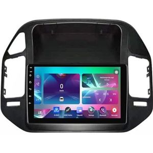 9"" Android 14 Touchscreen Autoradio 2 din met AHD Omgekeerd beeld Bediening op het stuur Bluetooth GPS navigatie Draadloze CarPlay voor Mitsubishi Pajero V73(A,Q100(1+32G))