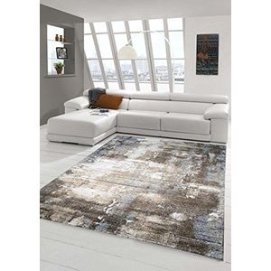 Tapijt-droom designer tapijt woonkamer modern ABSTRAKT lijnen bruin beige grijs crème gemêleerd afmeting 120x170 cm