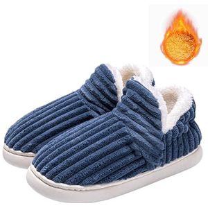 Sunshine Cloud Slippers, Womens Slippers Winter Warm Lightweight Slip-on Women House Shoes, Fluffy Suede Comfy Non Slip Platform Slippers for Women Men (EU39-40,Navy Blue)