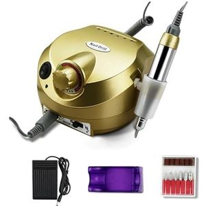35000/20000 RPM Elektrische Nagelboormachine Mill Cutter Sets for Manicure Nagel Tips Pedicure Bestand(202 Gold 30000RPM)