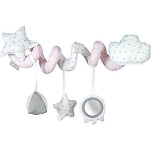 Roba Boxspiraal Little Cloud Pink 25 X 9 Cm Katoen Roze/Wit