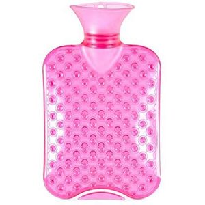 DieffematicRSD Warmwaterkruik 1000 ml Water-Filled PVC Clear Transparent Hot Water Bottle Bag Winter Handwarmer Thermal Pack (Color : Rose Red)