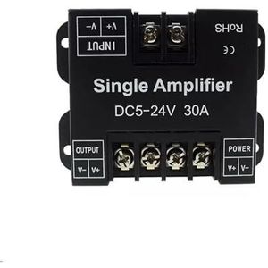 Controller versterker RGB+CCT monochroom/RGB/RGBW/RGBWW DC5V12V/24V 12A/24A/30A/50A 1CH/3CH/4CH/5CH voeding voor lichtstrips (enkele kleur)